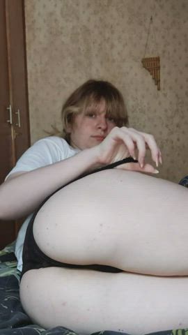 First you're going to lick my butthole, then you'll fuck my ass and make me gape all night - free porn video