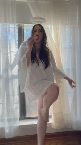 Lips of An Angel... Both Sets 😝 - free porn video
