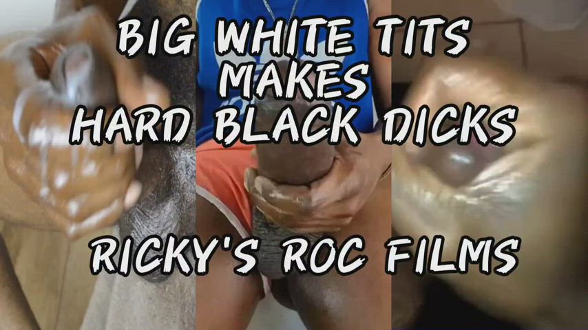 BIG WHITE TITS MAKES HARD BLACK DICKS - free porn video