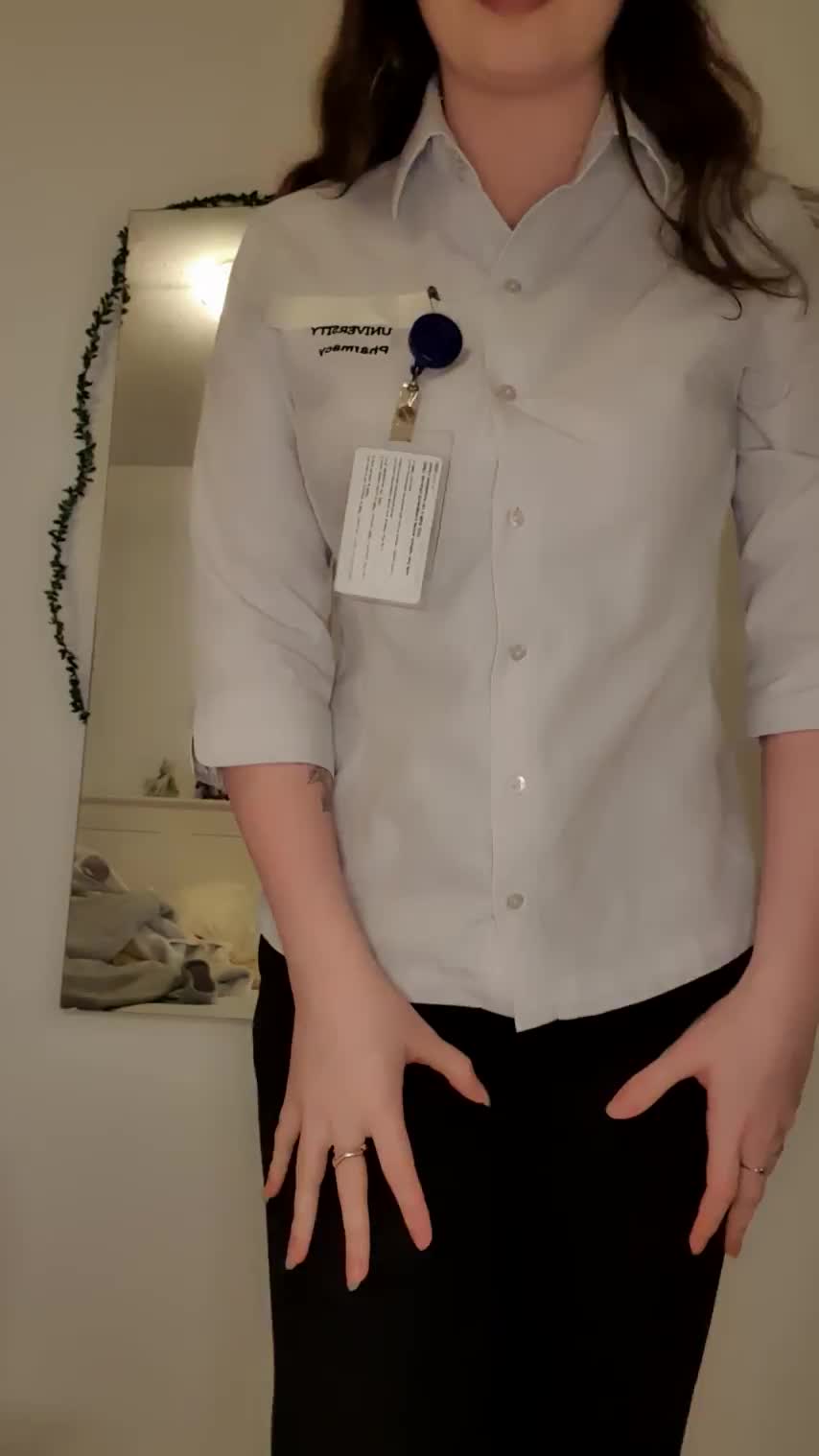 This is my university placement uniform... Do you want to be my mentor? - free porn video