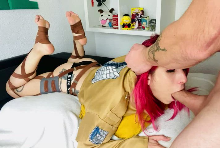 Cosplay [Attack on Titan] (Red Lily) - free porn video
