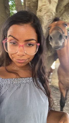 i always get horny on the farm so i flash - free porn video