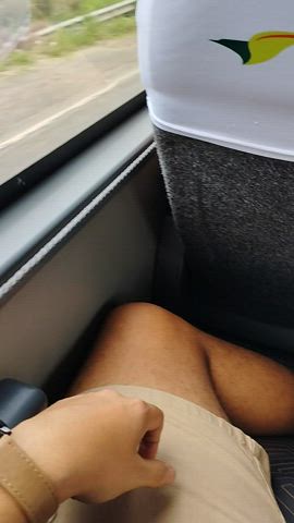 I was so turned on that I couldn't stand it and I came with the vibration of the bus. People saw later... - free porn video