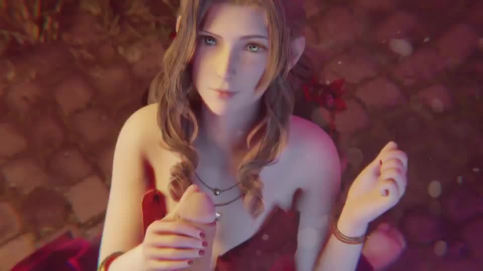 Aerith handjob (Bulgingsenpai) [Final Fantasy 7] - free porn video