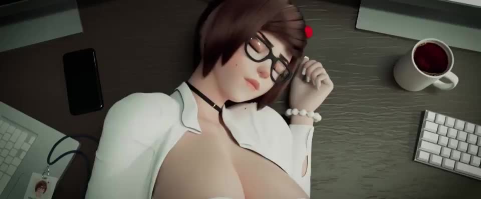Office Lady Mei fucked at her desk (Gecko) [Overwatch] - free porn video