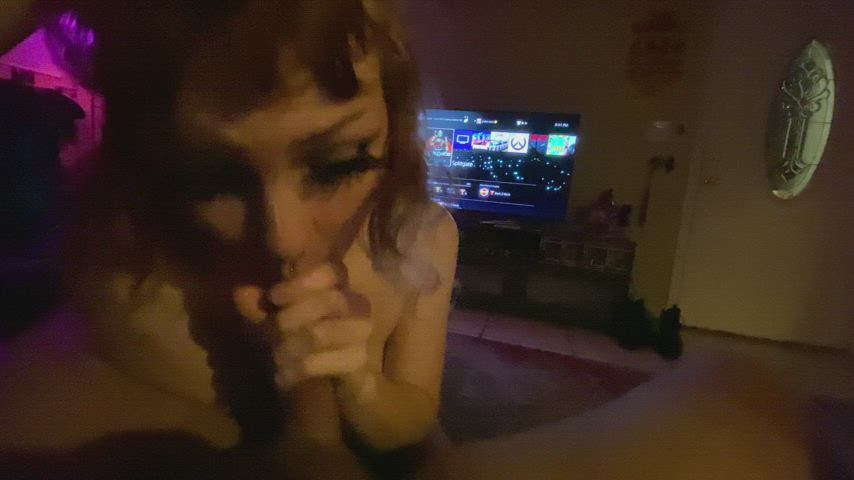 Sloppy Cute Alt Blowjob - free porn video