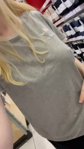 I’m always flashing my big tits when I go out in public [GIF] - free porn video