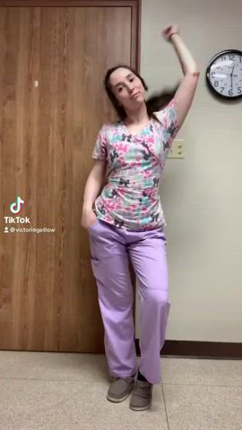 Changing from nurse uniform to nude and ride a dildo - free porn video