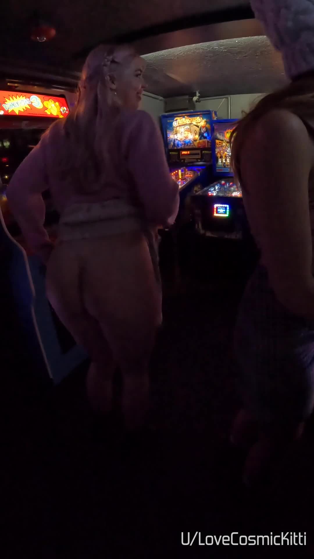 Getting frisky with my friends in the arcade  - free porn video