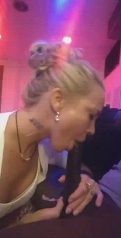 Blonde Sucking Black Cock - free porn video