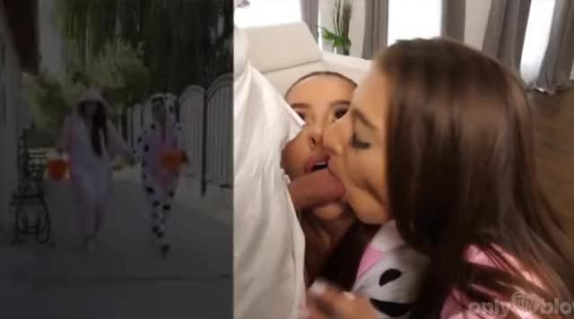 Sexy Bunnies sharing a cock - free porn video