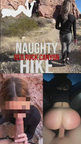 Got a little naughty on the trail but kept getting caught so went back to the car and needless to say I left the canyon full of cum from both ends & satisfied in more ways than one 😈 - free porn video