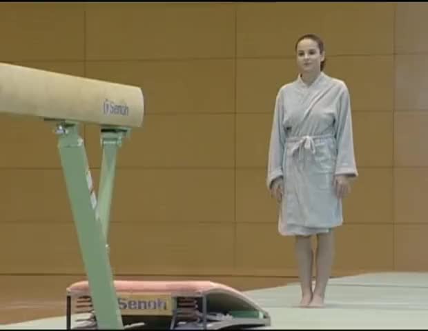 Corina Ungureanu. Topless gymnastics. 2002 - free porn video