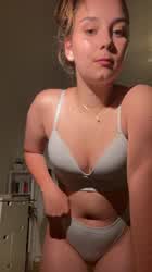 Hiii to the 5 guys who see me stripping half naked 😇 - free porn video