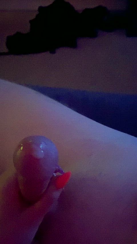 Some intense edging resulted in a leaking cock which I finished off by ruining his orgasm - free porn video
