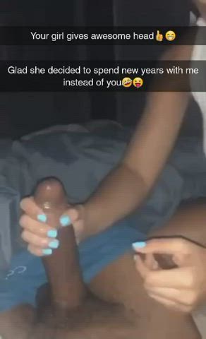 BBC Blowjob Caption Cuckold Fantasy Girlfriend Porn GIF by agent47_tobiasrieper💦👅🥵 - free porn video