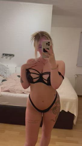 Wanna squeeze them and grab it in your mouth? - free porn video