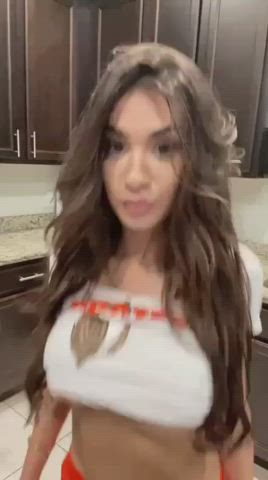Welcome to Hooters, what would you like? - free porn video
