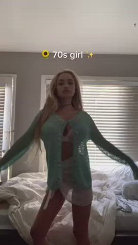 Anyone who knows this busty petite blonde? - free porn video