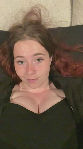 Research suggests that staring at my tits is good for your mental health 😌 (oc, 20) - free porn video