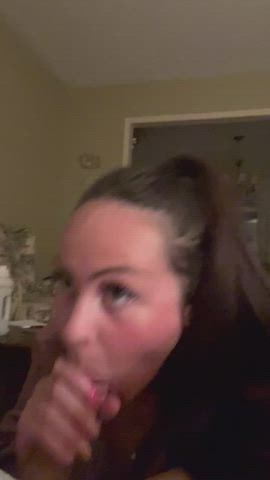 Blowjob Cock Sucking Porn GIF by Littlektbaby: exactly how he likes to have it done 😈😈😈 - free porn video
