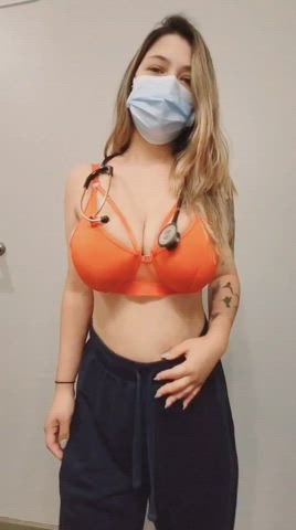 Enjoy some nurse titties 😋 timing is a bit off but don't it matters - free porn video