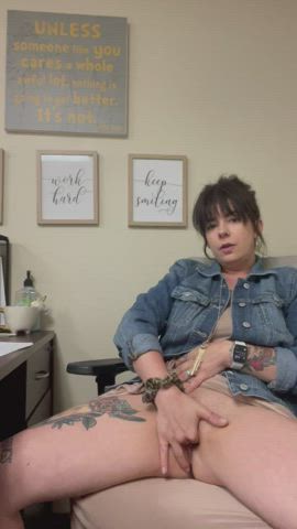 In the office being a slut - free porn video