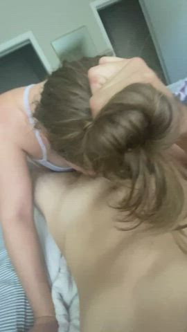 Daddy using my throat as his flashlight - free porn video