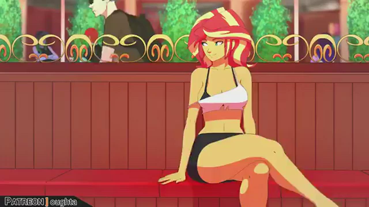 Sunset Shimmer's public flashing (Oughta) [My little pony] - free porn video