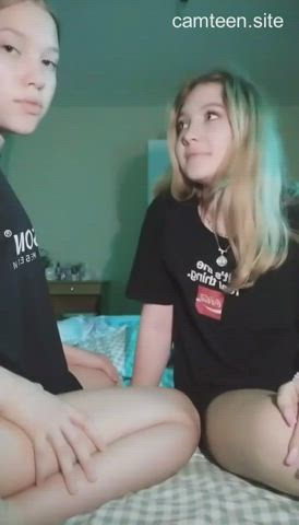 Two blonde teen - free porn video