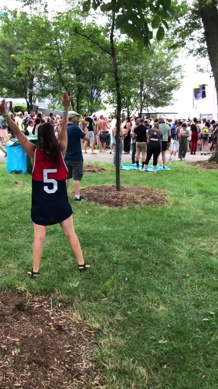 Put on my own quick show at Lollapalooza this weekend - free porn video