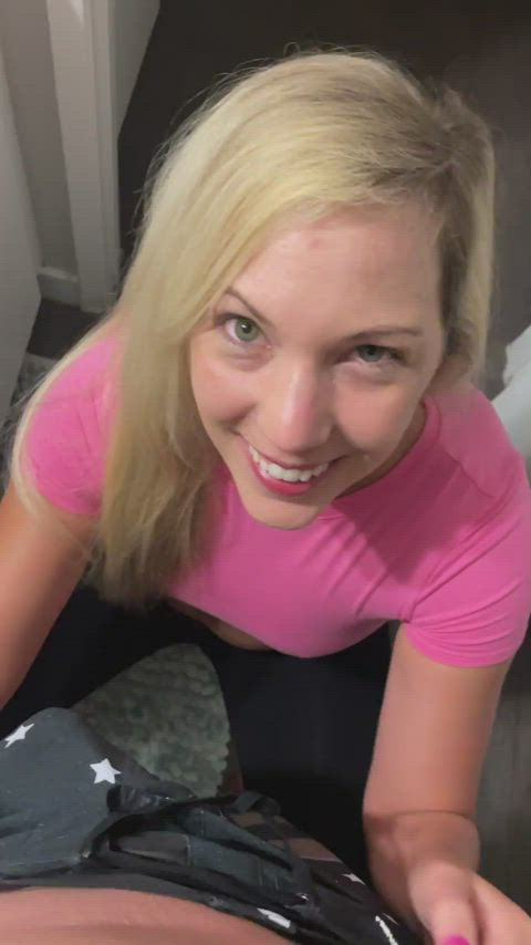I love when his hard cock springs forward ready for me to suck it - free porn video