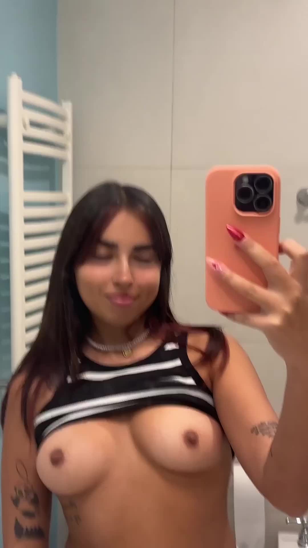 Appreciating them before showering - free porn video