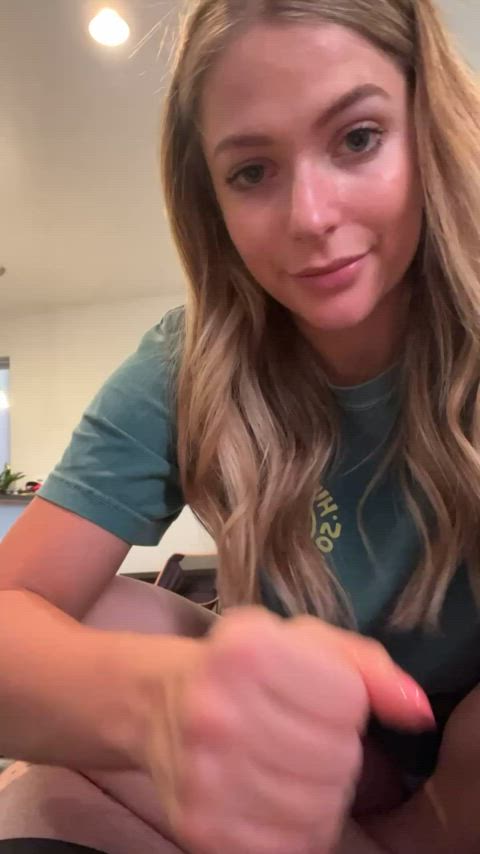 I stroked him like this for an hour to relax him - free porn video