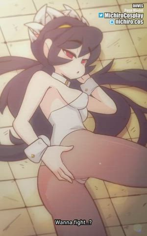 Filia - buny girl Filia entices you to fight her with her butt (Diives) [Skullgirls] - free porn video