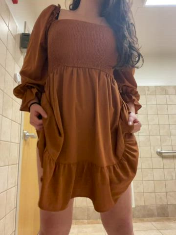 Showing off all my thick bits for you from the work bathroom - free porn video