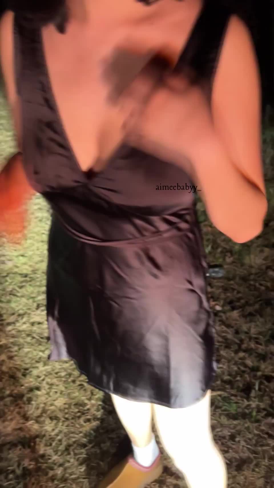 I'll pull my Asian tits out anywhere for you ❤ - free porn video