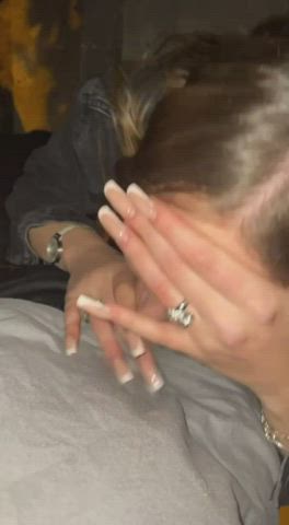 Your Wife Hides Her Face (But Not Her Ring Lol) As She Sucks Off BBC In Public - free porn video