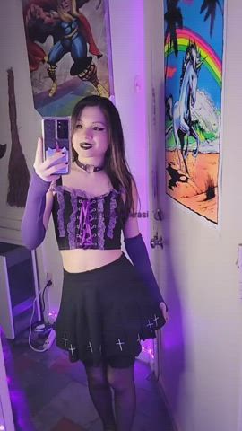 this mixed Asian goth says hi - free porn video