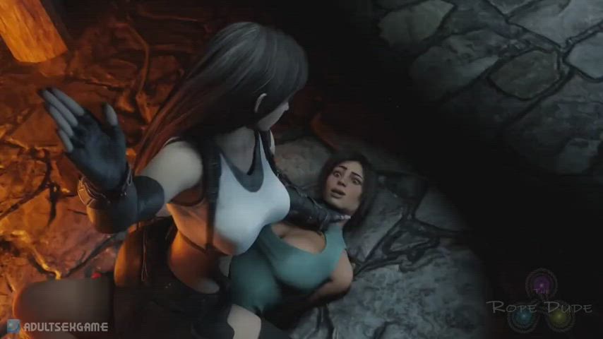 Futa Bondage Tifa Hardcore Lora BDSM Dominatrix Femdom - free porn video
