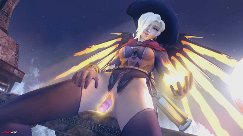 Mercy - Halloween 2022 (ScathachAlter) [Overwatch] - free porn video
