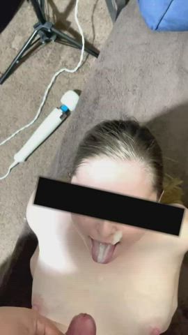 Thankful for cum on my face and mouth ❤️ - free porn video