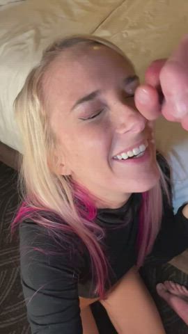 Every girl wants a massive facial after date night 💗 - free porn video