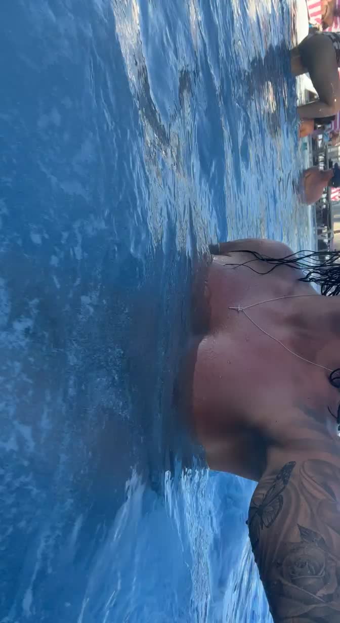 Just popping out of the pool like ... surprise let's play - free porn video