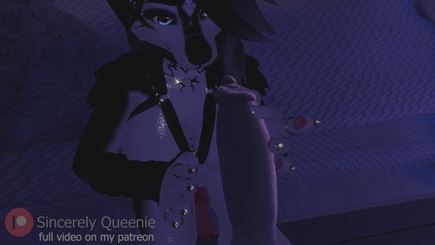 Furry Futa giving you a handjob POV - free porn video