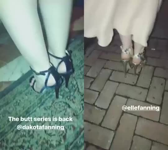 Dakota & Elle Fanning shaking their sexy asses - free porn video
