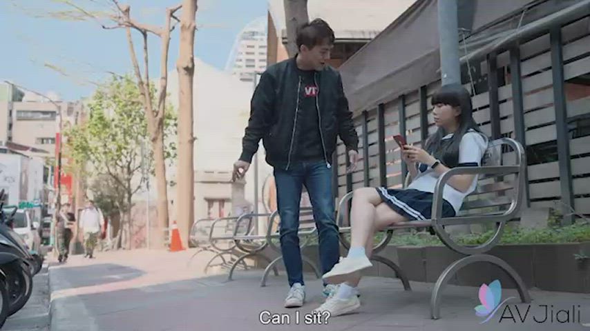 A sexy Taiwan babe is in the park and gets picked up by a stranger - free porn video