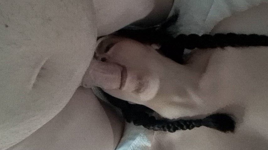 Since it's Thursday, let's do a throwback. I love watching his cock disappear down my throat 😉 - free porn video