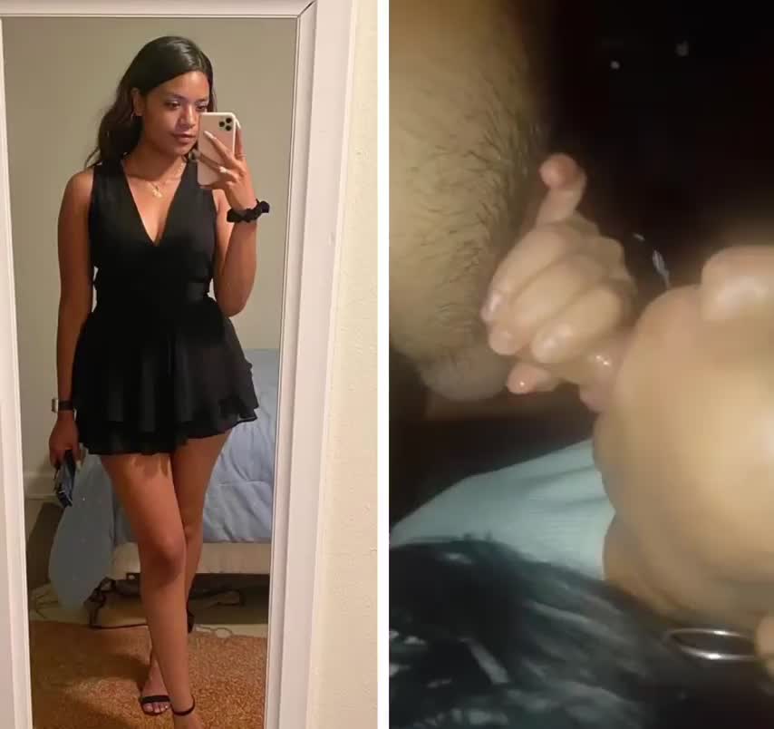 Sexy Latina slut knows how to use her wet mouth - free porn video