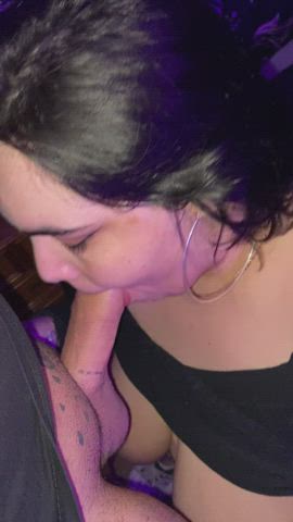 I love to steal man from the bar and eat cum while my husbands is sleeping - free porn video